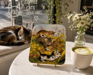 Vintage 1997 Goebel Rosina Wachtmeister Kitten Porcelain Plate  Germany